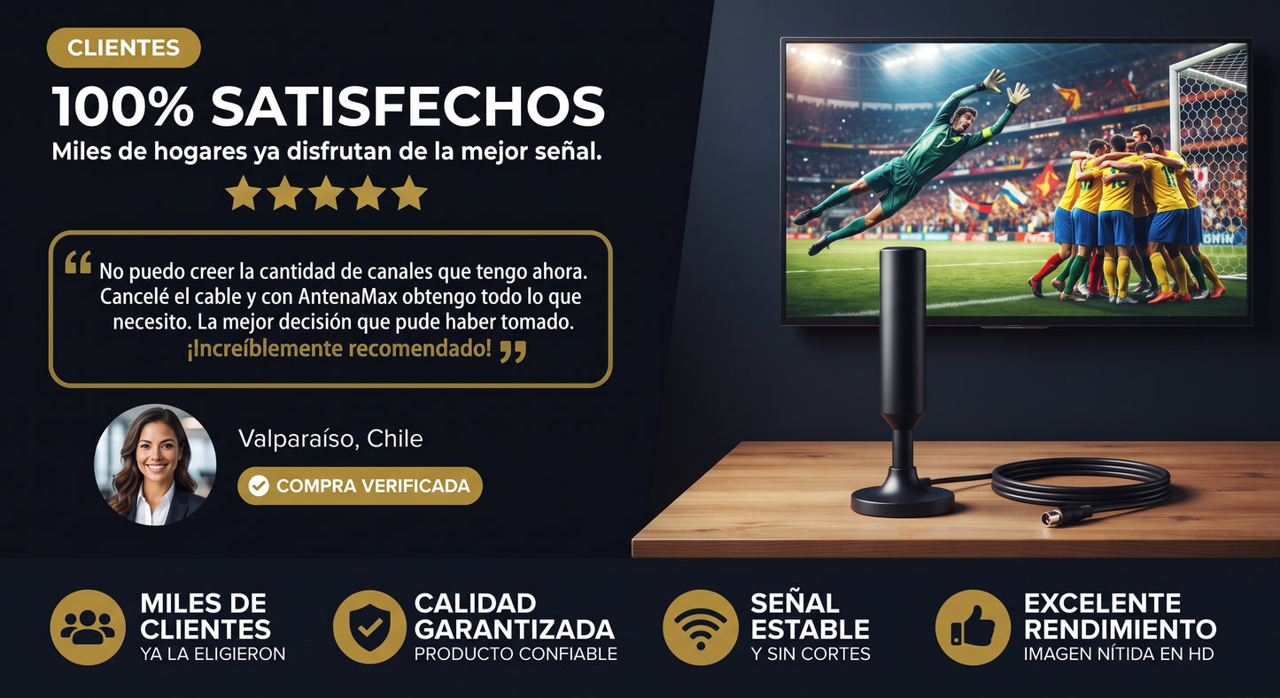 ANTENA TV DIGITAL HD 4K ANTENAMAX ⭐ + de 60 canales en HD