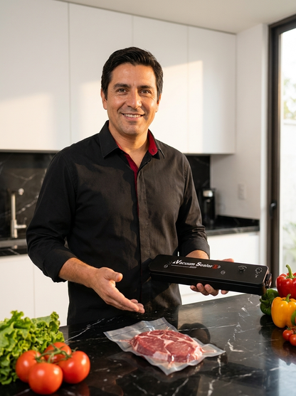Selladora de alimentos al vacío incluye 5 metros de rollo de bolsas GRATIS